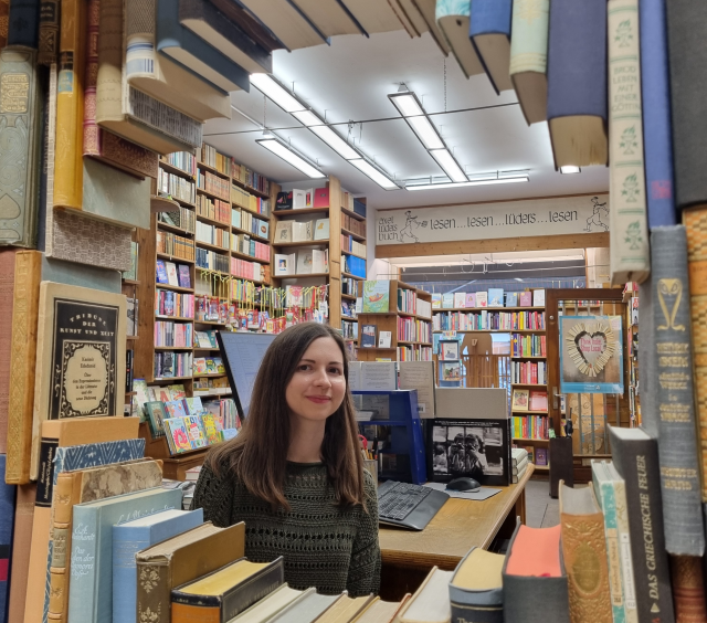 Melanie Beck, Mitarbeiterin in der Buchhandlung Lüders